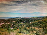 Grimsby Ontario vanaf de mountain. Op de achtergrond, Lake Ontario
